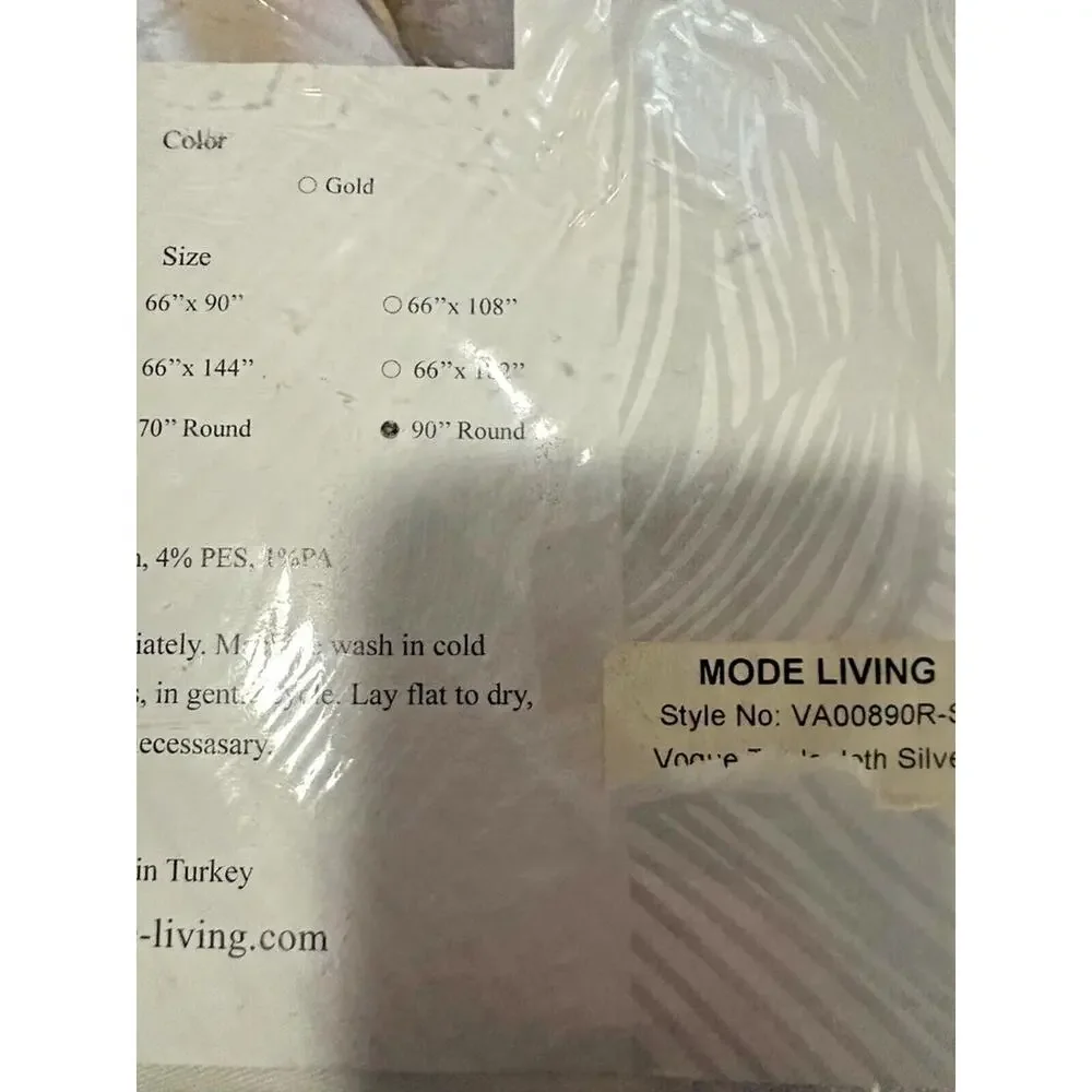 Mode Living Vogue Round Tablecloth 70